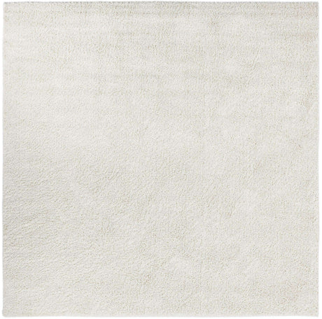 White 10' x 10' Soft Solid Shag Square Area Rug Thick Soft Touch Fluffy & Plush Shaggy Pile