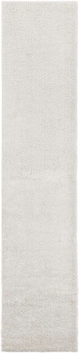 White 2' 7 x 12' Soft Solid Shag Runner Area Rug Thick Soft Touch Fluffy & Plush Shaggy Pile