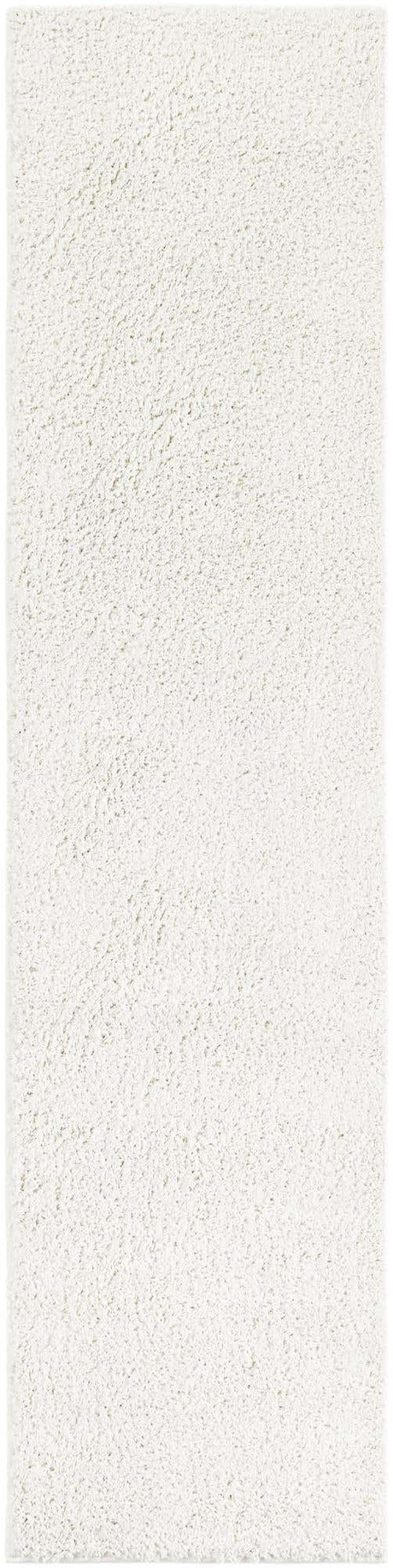 White 2' x 8' Soft Solid Shag Runner Area Rug Thick Soft Touch Fluffy & Plush Shaggy Pile