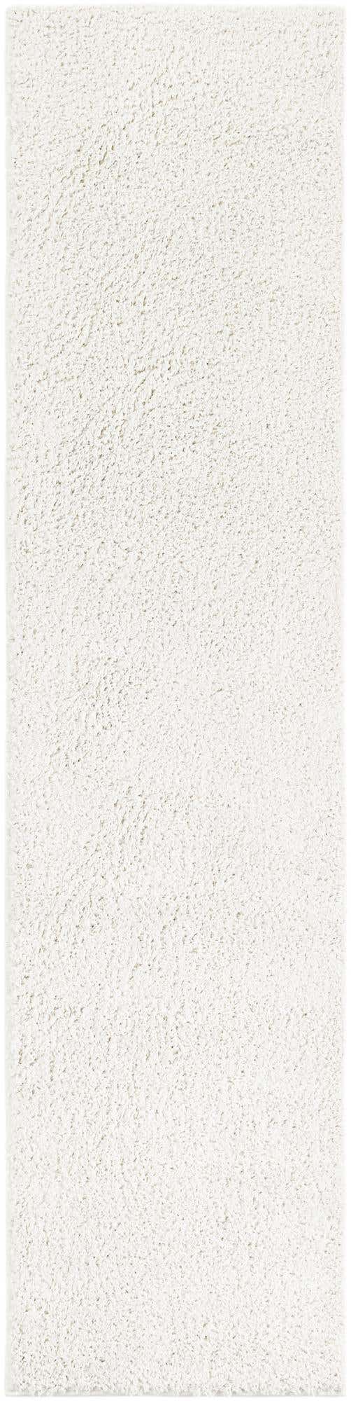 White 2' x 8' Soft Solid Shag Runner Area Rug Thick Soft Touch Fluffy & Plush Shaggy Pile