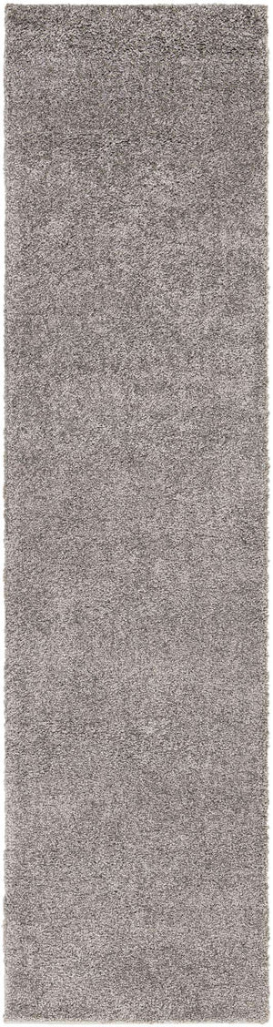Gray 2' 7 x 10' Solo Runner Area Rug Thick Soft Touch Fluffy & Plush Shaggy Pile