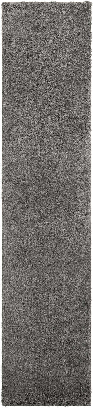 Gray 2' 7 x 12' Solo Runner Area Rug Thick Soft Touch Fluffy & Plush Shaggy Pile