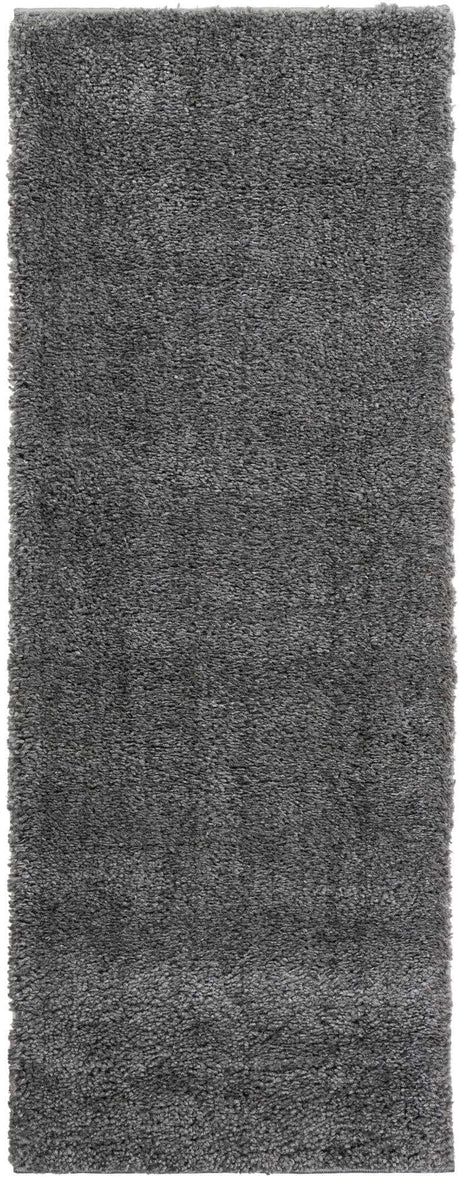 Gray 2' x 5' 3 Solo Runner Area Rug Thick Soft Touch Fluffy & Plush Shaggy Pile
