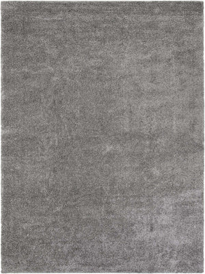 Gray 9' x 12' Solo Rectangle Area Rug Thick Soft Touch Fluffy & Plush Shaggy Pile