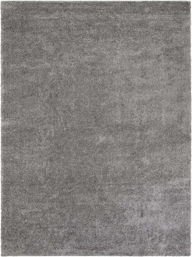 Gray 9' x 12' Solo Rectangle Area Rug Thick Soft Touch Fluffy & Plush Shaggy Pile