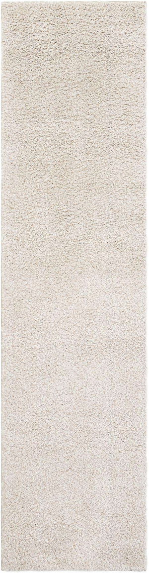 Ivory 2' 7 x 10' Solo Runner Area Rug Thick Soft Touch Fluffy & Plush Shaggy Pile