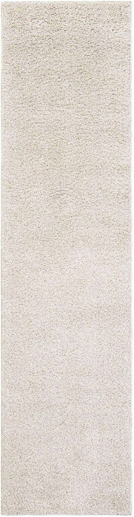Ivory 2' 7 x 10' Solo Runner Area Rug Thick Soft Touch Fluffy & Plush Shaggy Pile
