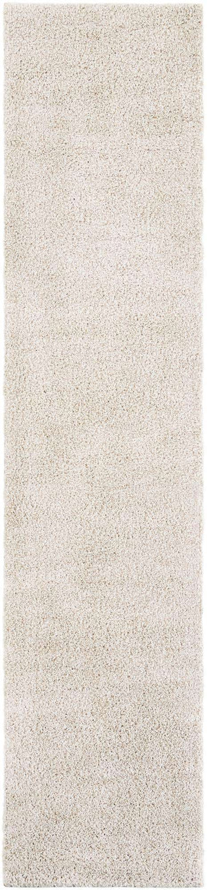 Ivory 2' 7 x 12' Solo Runner Area Rug Thick Soft Touch Fluffy & Plush Shaggy Pile