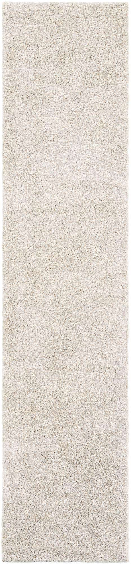 Ivory 2' 7 x 12' Solo Runner Area Rug Thick Soft Touch Fluffy & Plush Shaggy Pile