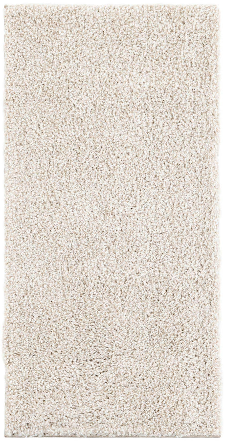 Ivory 2' x 4' 1 Solo Runner Area Rug Thick Soft Touch Fluffy & Plush Shaggy Pile