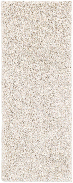 Ivory 2' x 5' 3 Solo Runner Area Rug Thick Soft Touch Fluffy & Plush Shaggy Pile