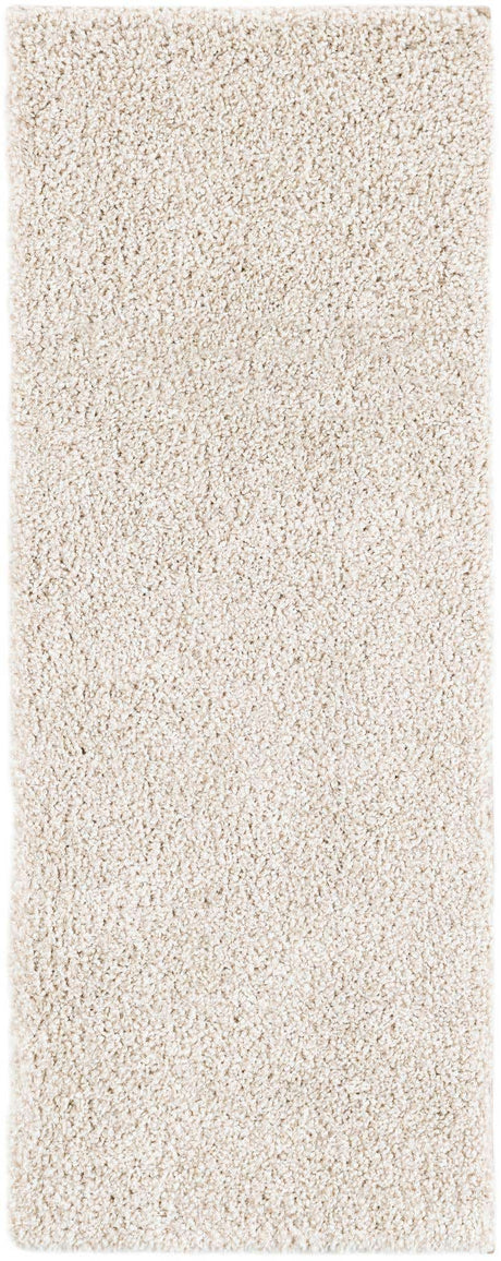Ivory 2' x 5' 3 Solo Runner Area Rug Thick Soft Touch Fluffy & Plush Shaggy Pile
