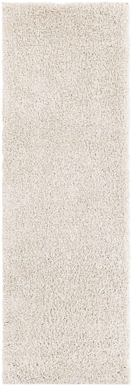 Ivory 2' x 6' 1 Solo Runner Area Rug Thick Soft Touch Fluffy & Plush Shaggy Pile