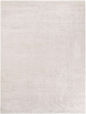 Ivory 9' x 12' Solo Rectangle Area Rug Thick Soft Touch Fluffy & Plush Shaggy Pile
