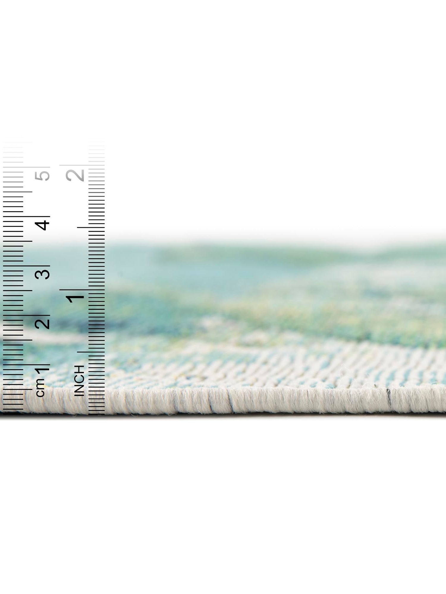 Blue Green 7' 10 x 7' 10 Outdoor Botanical Square Area Rug Weather Resistant for Patio, Deck, Terrace, Balcony, Porch Polypropylene Garden Floral Tropical Carpet for Sale at Rug Engine