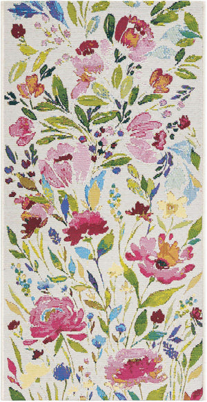 Multicolor 2' x 4' 1 Outdoor Botanical Runner Area Rug Weather Resistant for Patio, Deck, Terrace, Balcony, Porch Polypropylene Garden Floral Tropical Carpet for Sale at Rug Engine