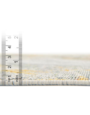 Gray Ivory Yellow 7' 10 x 10' Outdoor Botanical Rectangle Area Rug Weather Resistant for Patio, Deck, Terrace, Balcony, Porch Polypropylene Garden Floral Tropical Carpet for Sale at Rug Engine