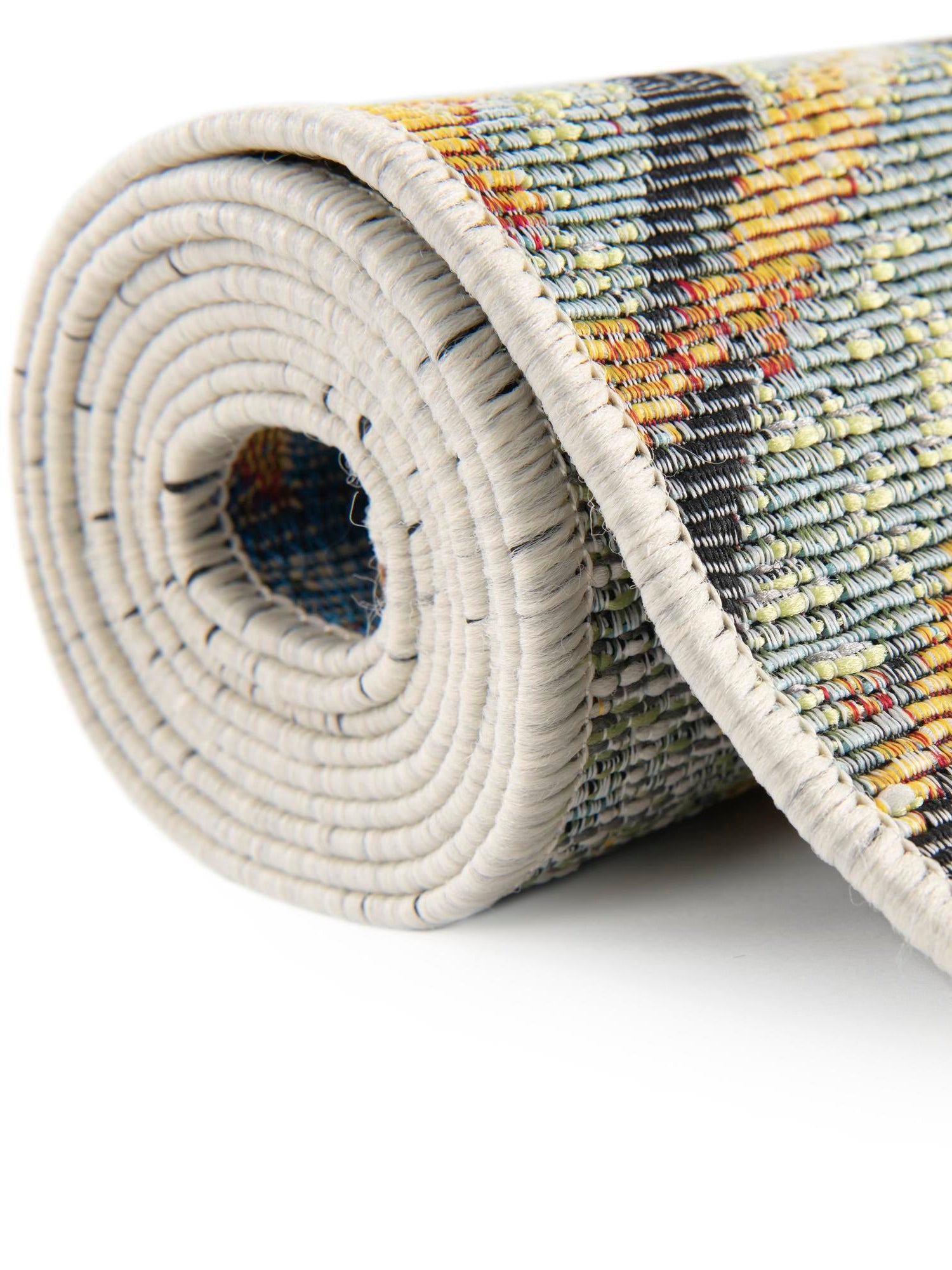 Gray Ivory Yellow 2' x 4' 1 Outdoor Botanical Runner Area Rug Weather Resistant for Patio, Deck, Terrace, Balcony, Porch Polypropylene Garden Floral Tropical Carpet for Sale at Rug Engine