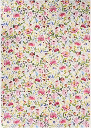 Multicolor 10' x 14' 2 Outdoor Botanical Rectangle Area Rug Weather Resistant for Patio, Deck, Terrace, Balcony, Porch Polypropylene Garden Floral Tropical Carpet for Sale at Rug Engine