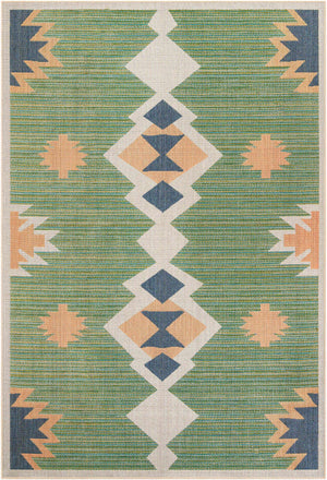 Green 7' 10 x 11' Baja Outdoor Rectangle Area Rug Weather Resistant for Patio, Deck, Terrace, Balcony, Porch 100% Polypropylene Modern Outside Decor for Sale at Rug Engine