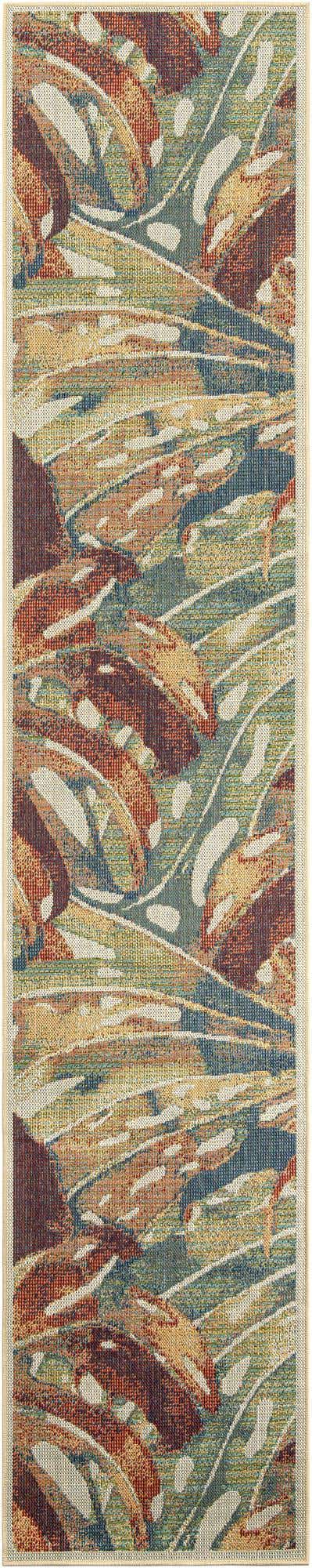 Multicolor 2' 7 x 13' 1 Baja Outdoor Runner Area Rug Weather Resistant for Patio, Deck, Terrace, Balcony, Porch 100% Polypropylene Modern Outside Decor for Sale at Rug Engine