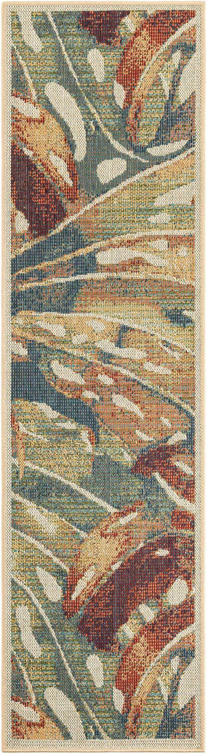 Multicolor 2' x 7' 1 Baja Outdoor Runner Area Rug Weather Resistant for Patio, Deck, Terrace, Balcony, Porch 100% Polypropylene Modern Outside Decor for Sale at Rug Engine
