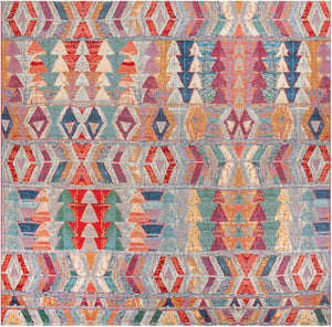 Multicolor 12' x 12' Outdoor Modern Square Area Rug Weather Resistant for Patio, Deck, Terrace, Balcony, Porch 100% Polypropylene Modern Outside Carpet for Sale at Rug Engine