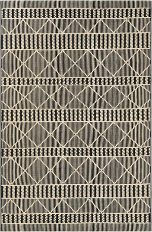 Black 6' 1 x 9' Outdoor Trellis Rectangle Area Rug Weather Resistant for Patio, Deck, Terrace, Balcony, Porch Geometric Design Water Safe Outside Carpet for Sale at Rug Engine