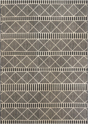 Black 7' 10 x 11' Outdoor Trellis Rectangle Area Rug Weather Resistant for Patio, Deck, Terrace, Balcony, Porch Geometric Design Water Safe Outside Carpet for Sale at Rug Engine