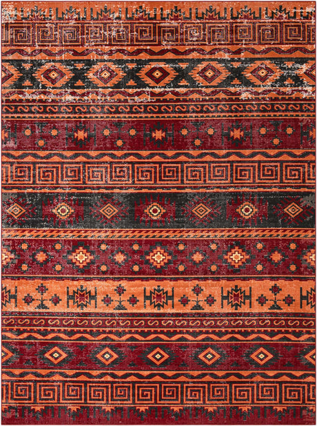 Rust Red 9' 10 x 13' 3 Lucerne Rectangle Area Rug 100% Polypropylene Traditional Classic Easy Clean Carpet for Kitchens, Living Rooms, Bedroom, Office for Sale at Rug Engine