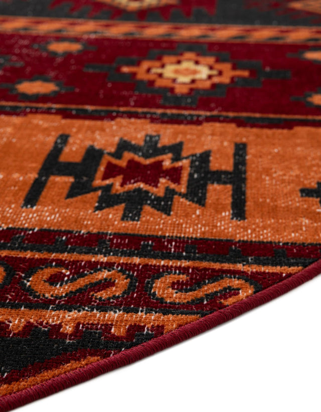 Rust Red 5' 3 x 8' Lucerne Oval Area Rug 100% Polypropylene Traditional Classic Easy Clean Carpet for Kitchens, Living Rooms, Bedroom, Office for Sale at Rug Engine