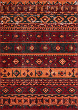 Rust Red 7' 1 x 10' Lucerne Rectangle Area Rug 100% Polypropylene Traditional Classic Easy Clean Carpet for Kitchens, Living Rooms, Bedroom, Office for Sale at Rug Engine