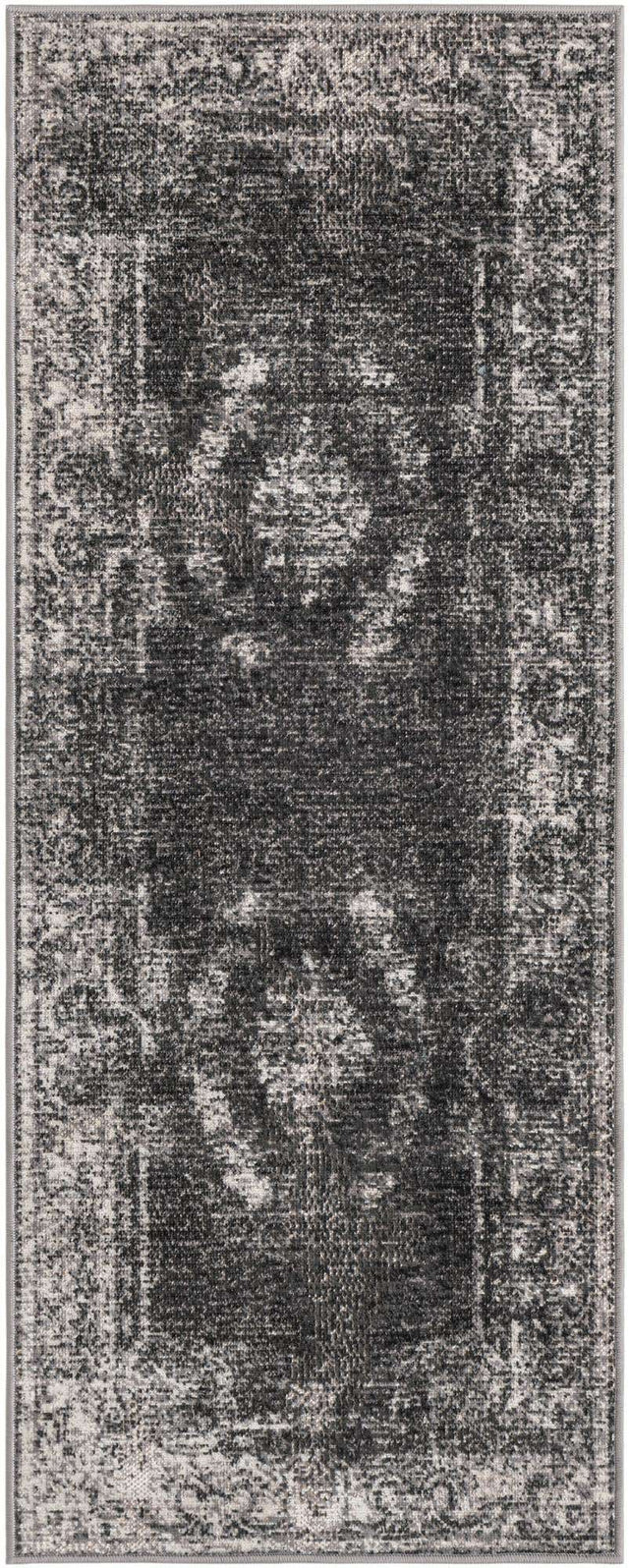 Charcoal 2' x 5' 3 Aarhus Runner Area Rug 100% Polypropylene With Jute Foundation Living Room Bedroom Carpet for Sale at Rug Engine