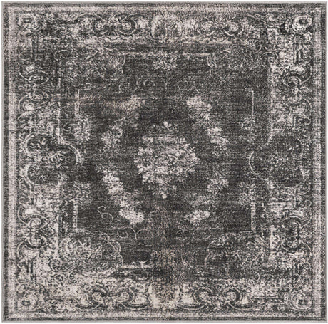 Charcoal 5' 3 x 5' 3 Aarhus Square Area Rug 100% Polypropylene With Jute Foundation Living Room Bedroom Carpet for Sale at Rug Engine