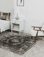 Charcoal 5' 3 x 5' 3 Aarhus Square Area Rug 100% Polypropylene With Jute Foundation Living Room Bedroom Carpet for Sale at Rug Engine