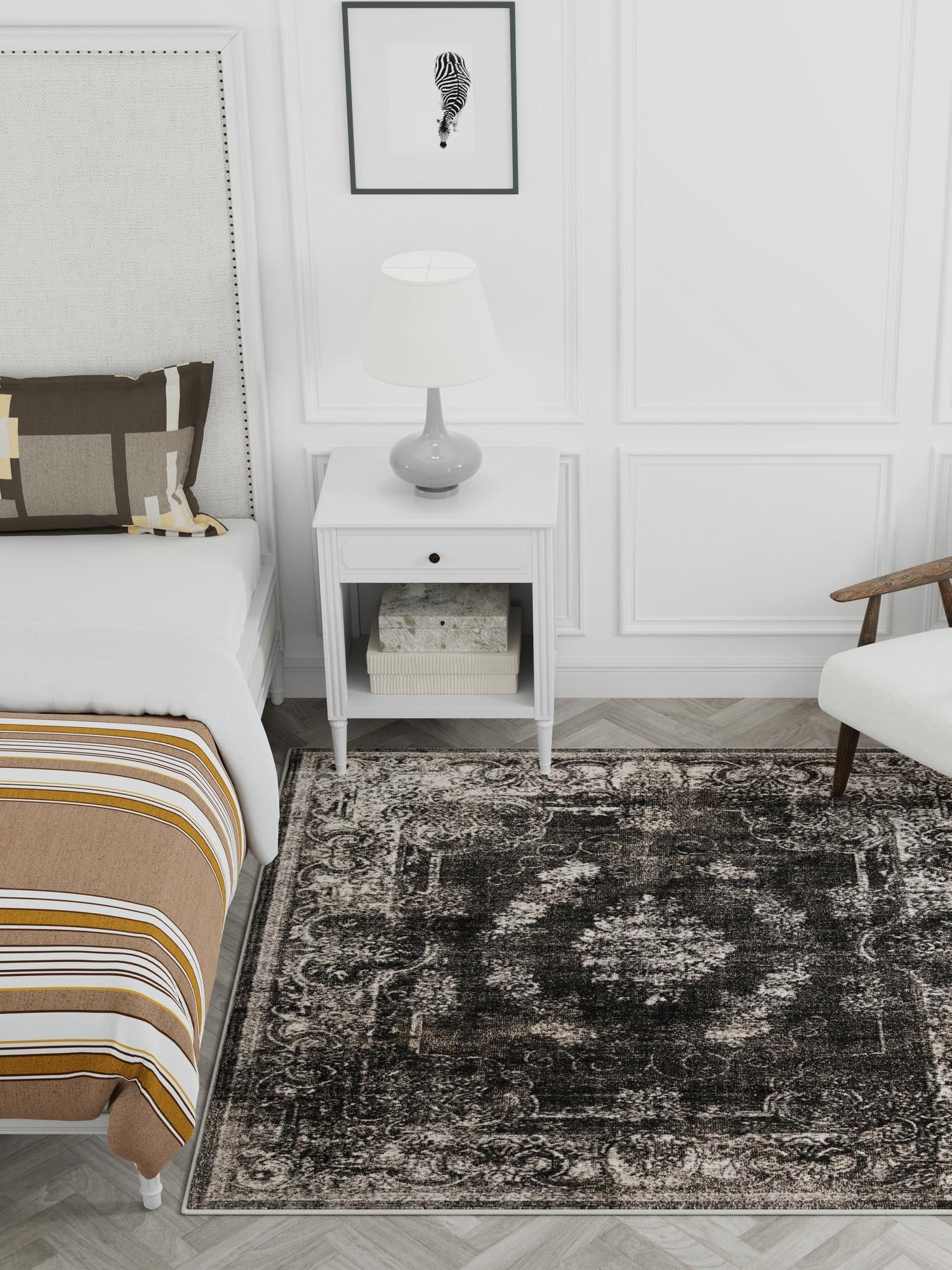 Charcoal 6' 1 x 6' 1 Aarhus Square Area Rug 100% Polypropylene With Jute Foundation Living Room Bedroom Carpet for Sale at Rug Engine