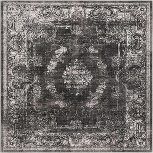 Charcoal 7' 10 x 7' 10 Aarhus Square Area Rug 100% Polypropylene With Jute Foundation Living Room Bedroom Carpet for Sale at Rug Engine