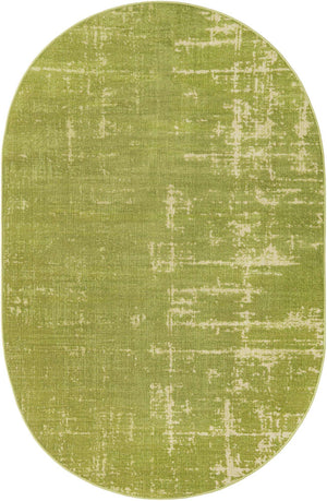 Green 5' 3 x 8' Valencia Oval Area Rug Modern Abstract Durable Carpet for Living Room, Dining, Office, Bedrooms, Dorm Rooms for Sale at Rug Engine