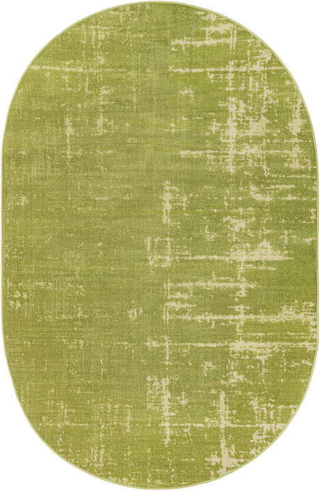 Green 5' 3 x 8' Valencia Oval Area Rug Modern Abstract Durable Carpet for Living Room, Dining, Office, Bedrooms, Dorm Rooms for Sale at Rug Engine