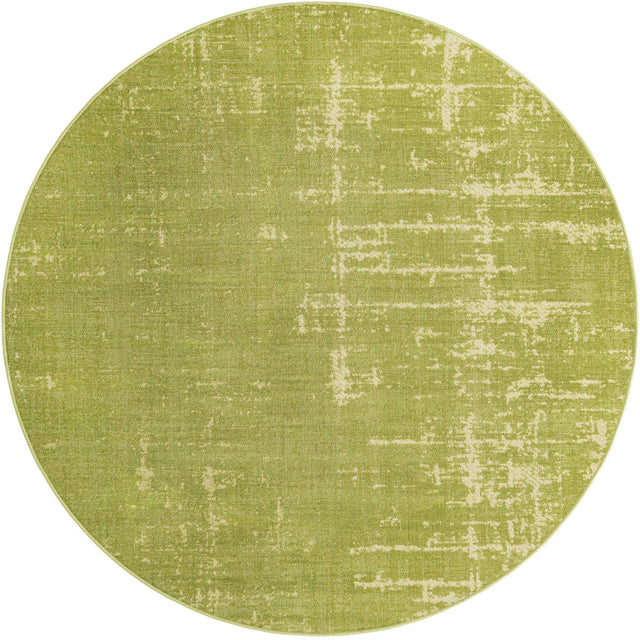 Green 6' 1 x 6' 1 Valencia Round Area Rug Modern Abstract Durable Carpet for Living Room, Dining, Office, Bedrooms, Dorm Rooms for Sale at Rug Engine