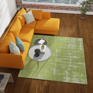 Green 7' 10 x 7' 10 Valencia Square Area Rug Modern Abstract Durable Carpet for Living Room, Dining, Office, Bedrooms, Dorm Rooms for Sale at Rug Engine