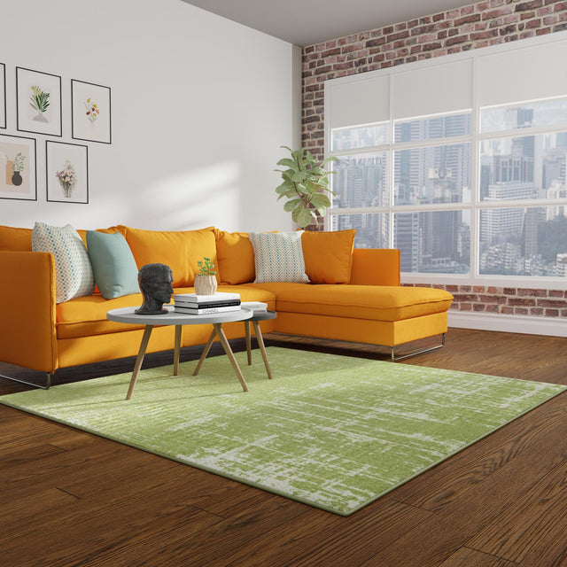 Green 6' 1 x 6' 1 Valencia Square Area Rug Modern Abstract Durable Carpet for Living Room, Dining, Office, Bedrooms, Dorm Rooms for Sale at Rug Engine