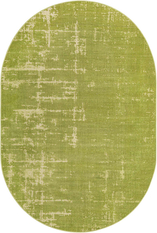 Green 6' 1 x 9' Valencia Oval Area Rug Modern Abstract Durable Carpet for Living Room, Dining, Office, Bedrooms, Dorm Rooms for Sale at Rug Engine