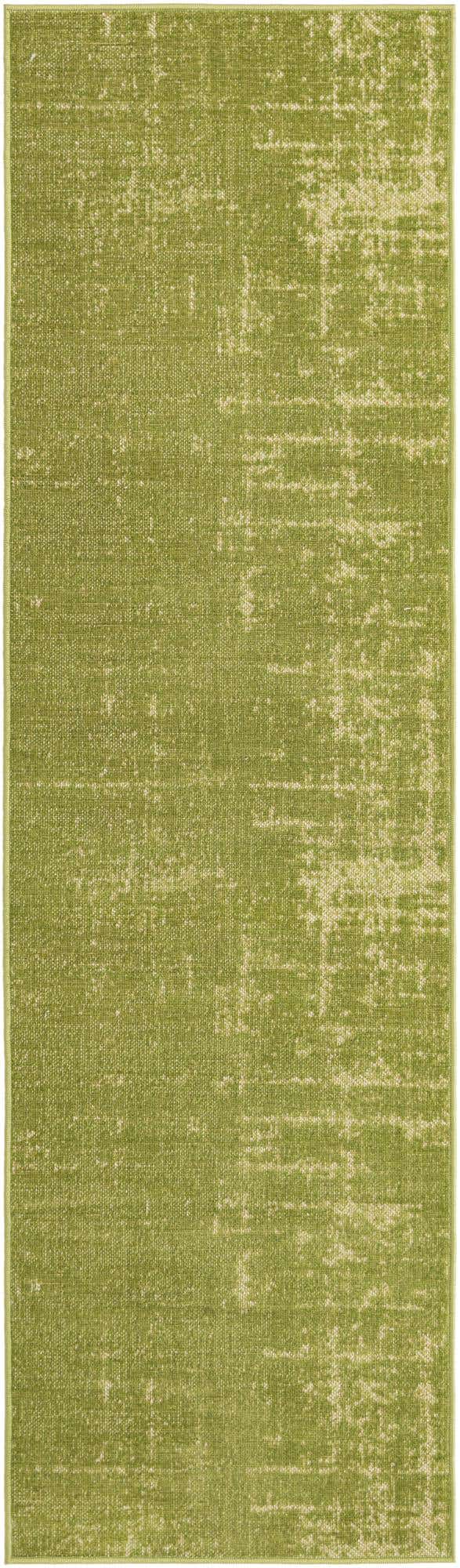 Green 2' x 7' 1 Valencia Runner Area Rug Modern Abstract Durable Carpet for Living Room, Dining, Office, Bedrooms, Dorm Rooms for Sale at Rug Engine