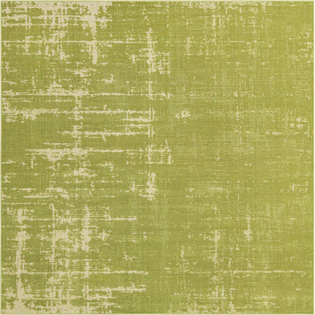 Green 7' 10 x 7' 10 Valencia Square Area Rug Modern Abstract Durable Carpet for Living Room, Dining, Office, Bedrooms, Dorm Rooms for Sale at Rug Engine