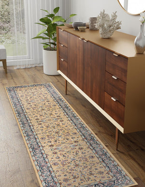 Beige 2' 7 x 10' Narenj Runner Area Rug 85% Polypropylene & 15% Polyester Traditional Classic Carpet for Living, Dining, Bedrooms, Office for Sale at Rug Engine