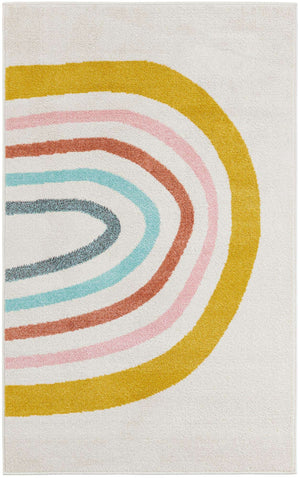 Ivory 3' 3 x 5' 3 Whimsy Kids Rectangle Rug