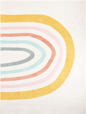 Ivory 9' x 12' Whimsy Kids Rectangle Rug
