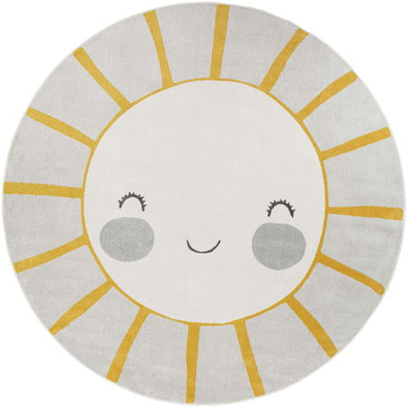 Gray 10' x 10' Whimsy Kids Round Rug
