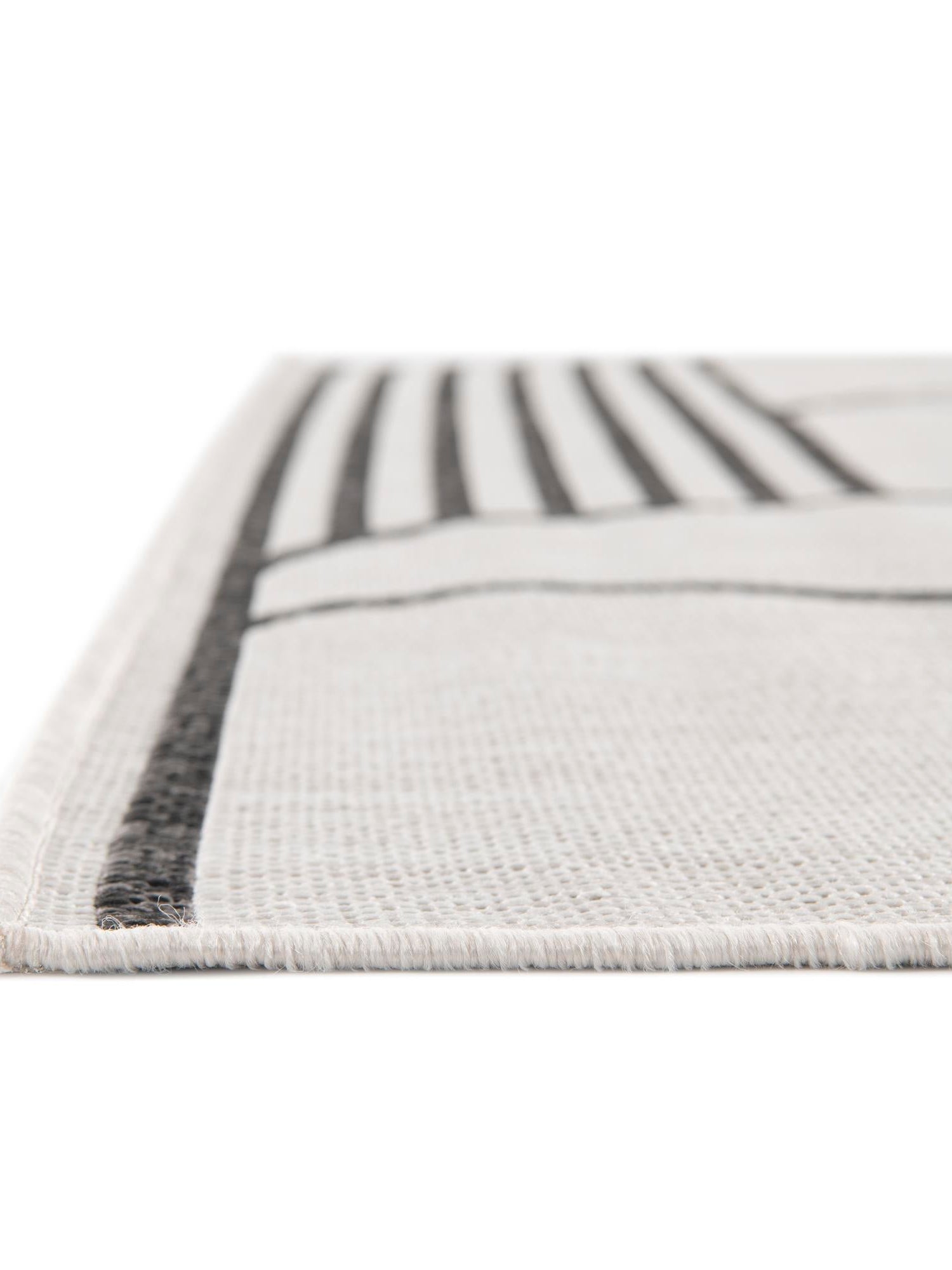 White and Black 7' 10 x 10' Outdoor Modern Rectangle Area Rug Weather Resistant for Patio, Deck, Terrace, Balcony, Porch 100% Polypropylene Modern Outside Carpet for Sale at Rug Engine